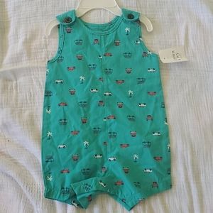 crown & ivy Baby Boy Sleeveless Teal Jumper